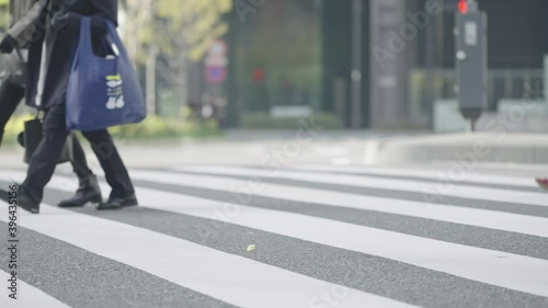 Wallpaper Mural 群衆・歩く人・横断歩道・東京駅 Torontodigital.ca