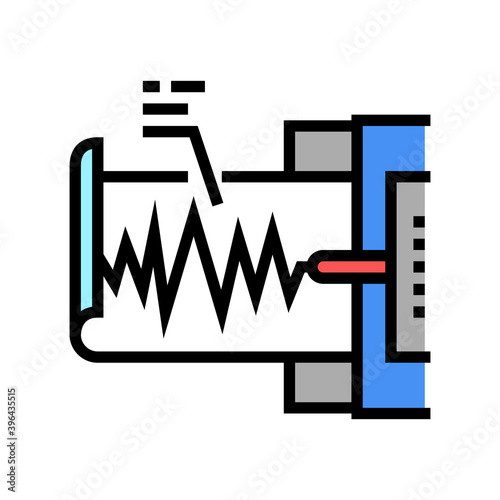 seismograph device color icon vector. seismograph device sign. isolated symbol illustration