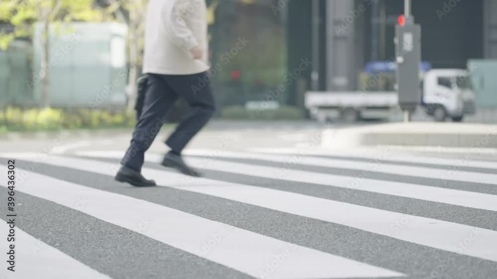 群衆・歩く人・横断歩道・東京駅 群衆・歩く人・横断歩道・東京駅