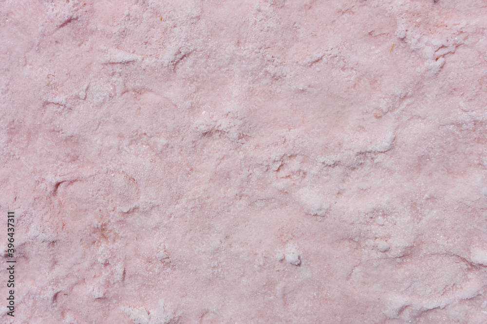 Close up of Pink Salt Lake, Victoria, Australia