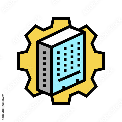 building process color icon vector. building process sign. isolated symbol illustration