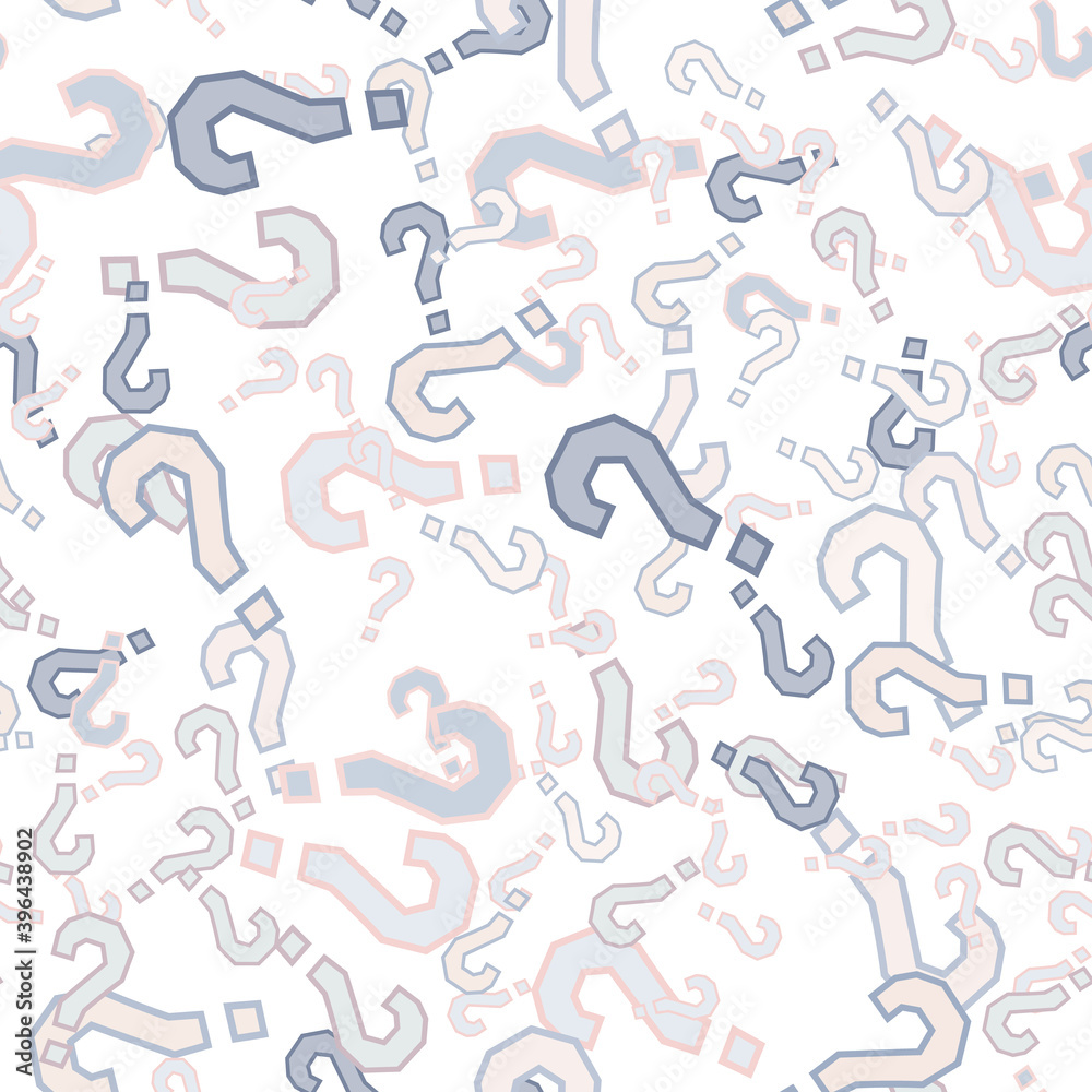 Quiz seamless pattern. Question marks, doubt, faq Quiz seamless pattern. Question marks, doubt, faq