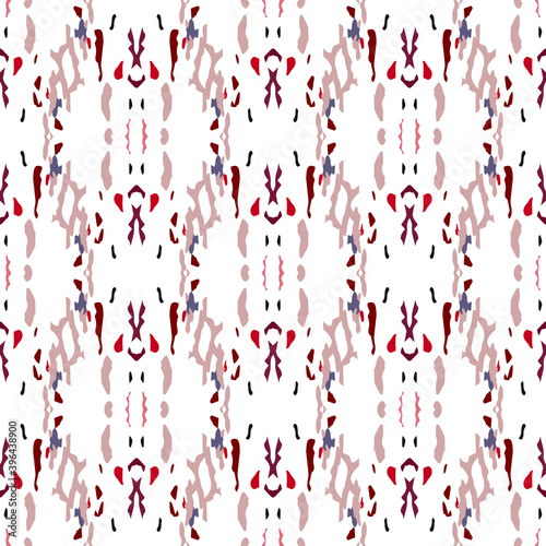 Ikat, Tie Dye. Batik, Hand Drawn Seamless 