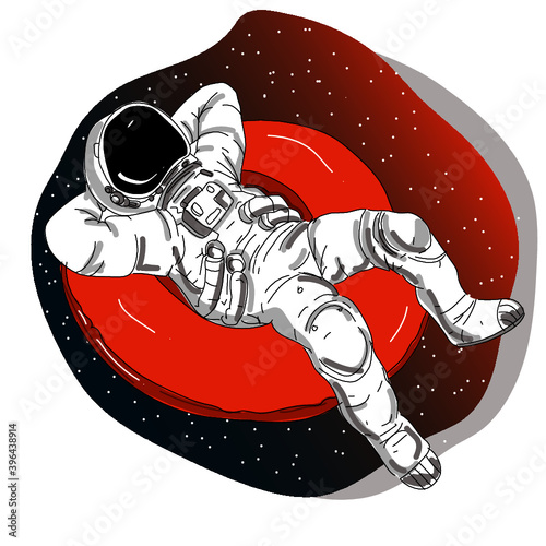 Astronauta flotando en el espacio