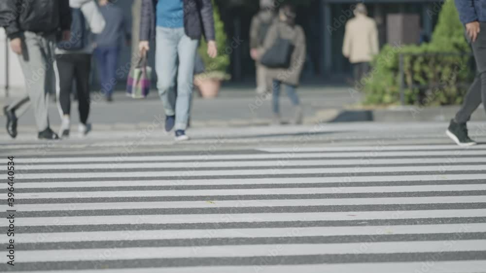 群衆・歩く人・横断歩道・東京駅 群衆・歩く人・横断歩道・東京駅