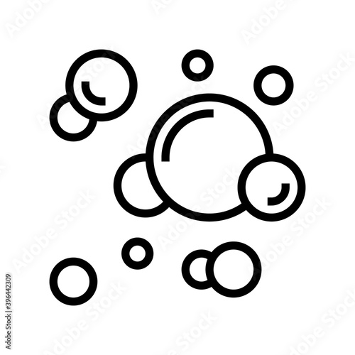 bubbles oxygen line icon vector. bubbles oxygen sign. isolated contour symbol black illustration