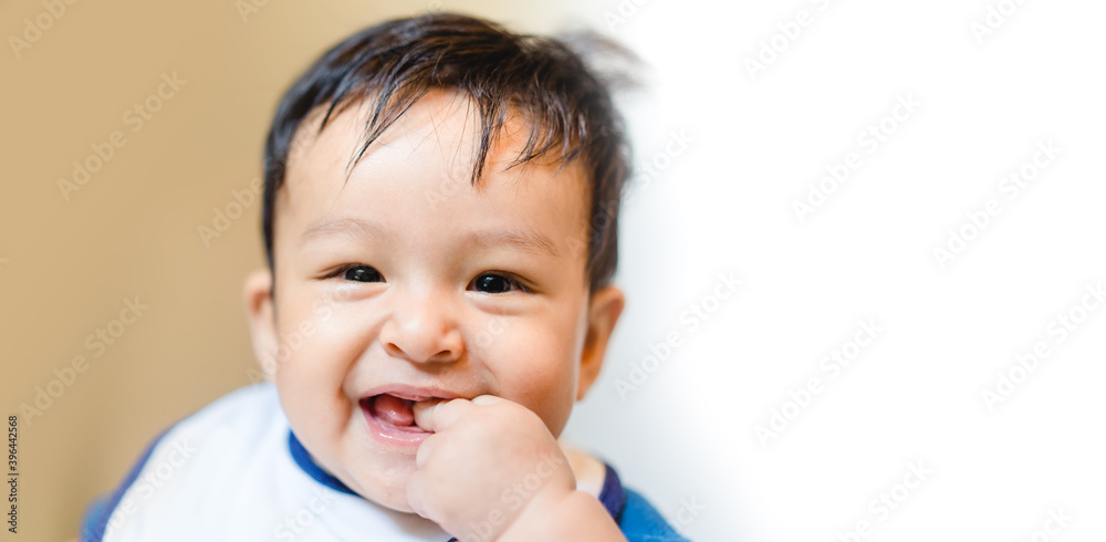 Adorable Mixed race caucasian asian baby kid boy smile be happy play with family.baby ready for first meal.infant 5 month baby boy smiling looking camera.handsome child.People family.Laughing boy. Adorable Mixed race caucasian asian baby kid boy smile be happy play with family.baby ready for first meal.infant 5 month baby boy smiling looking camera.handsome child.People family.Laughing boy.