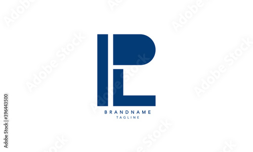 Alphabet letters Initials Monogram logo PL, LP, L and P