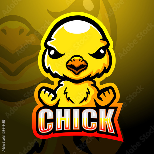 Chicks mascot esport logo design