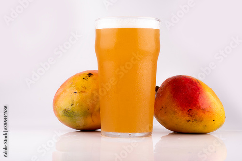 mango craft beer pint isolated  photo