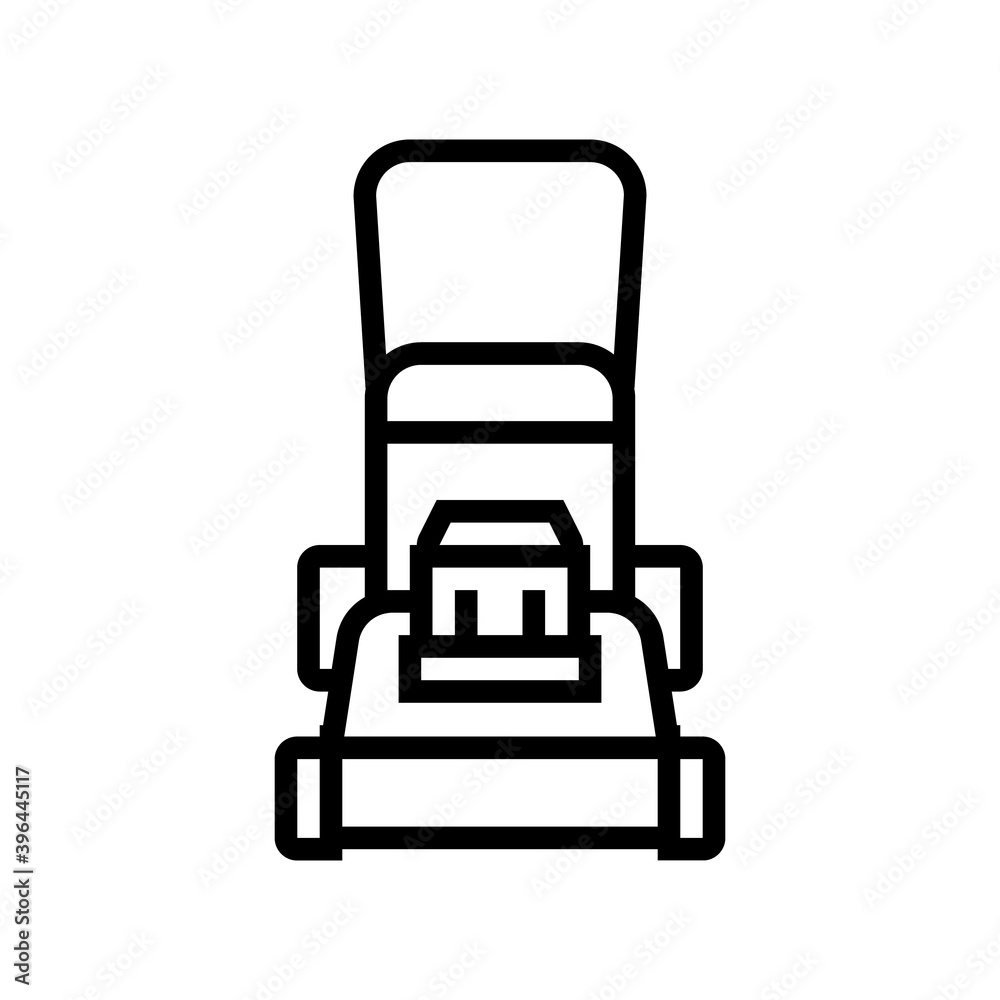 lawn mower equipment line icon vector. lawn mower equipment sign. isolated contour symbol black illustration lawn mower equipment line icon vector. lawn mower equipment sign. isolated contour symbol black illustration