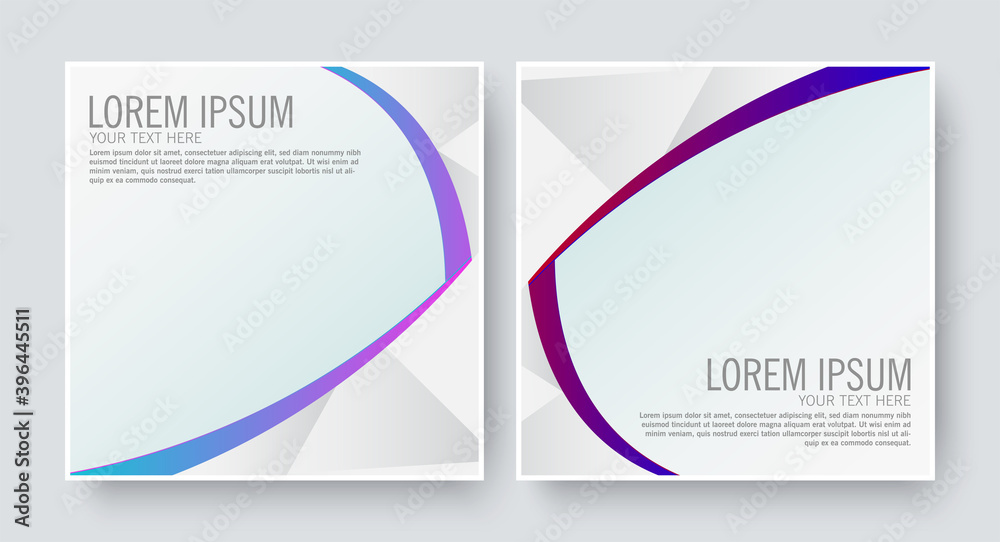 Naklejka premium Set of modern business banners with wave background