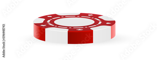 Vector casino gambling chip isolated on white background