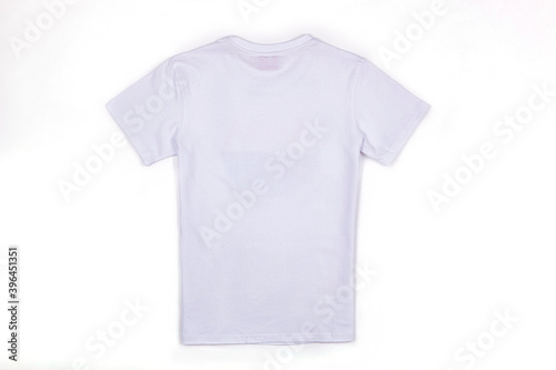 White t-shirt template isolated, front view
