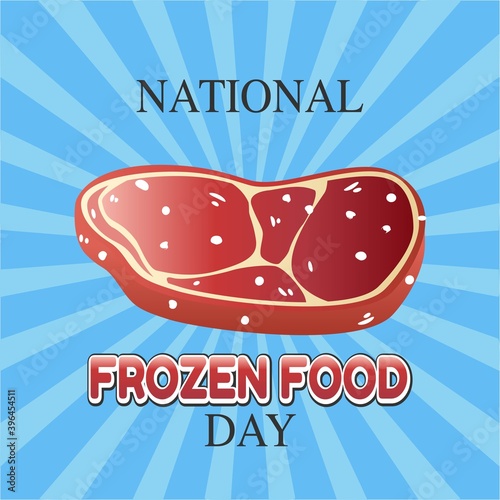 National Frozen Food Day Vector Illustration. Suitable for Greeting Card, Poster and Banner.