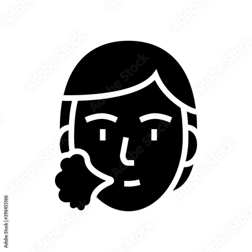 human sneezing glyph icon vector. human sneezing sign. isolated contour symbol black illustration