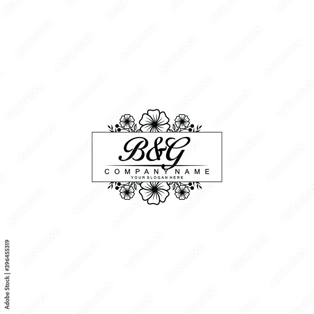 Initial BG Handwriting, Wedding Monogram Logo Design, Modern ...