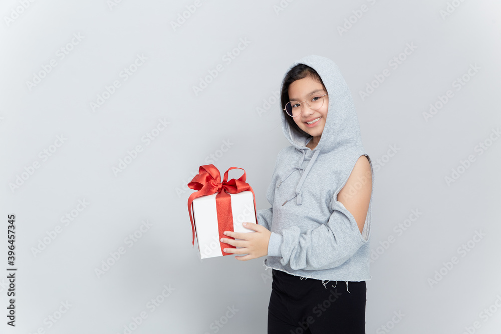 picture of beautiful girl with gift box picture of beautiful girl with gift box