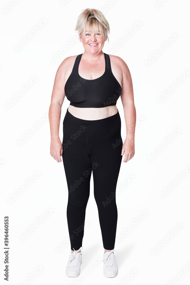 Size inclusive sportswear apparel women's fashion studio shot Size inclusive sportswear apparel women's fashion studio shot
