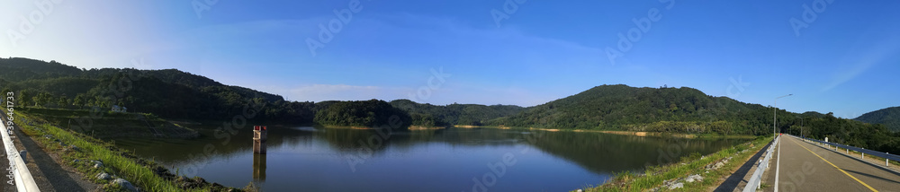 A panoramic view of Bang Wad dam