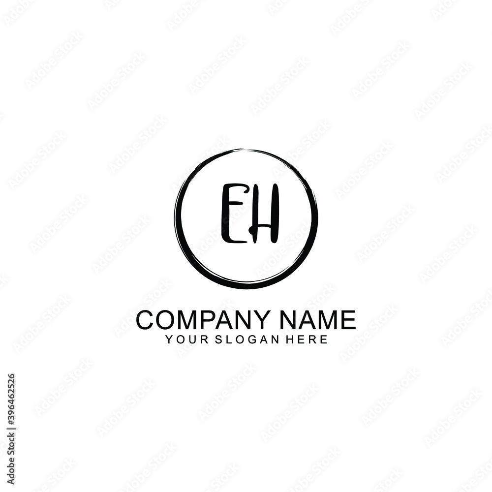 Initial EH Handwriting, Wedding Monogram Logo Design, Modern Minimalistic and Floral templates for Invitation cards Initial EH Handwriting, Wedding Monogram Logo Design, Modern Minimalistic and Floral templates for Invitation cards