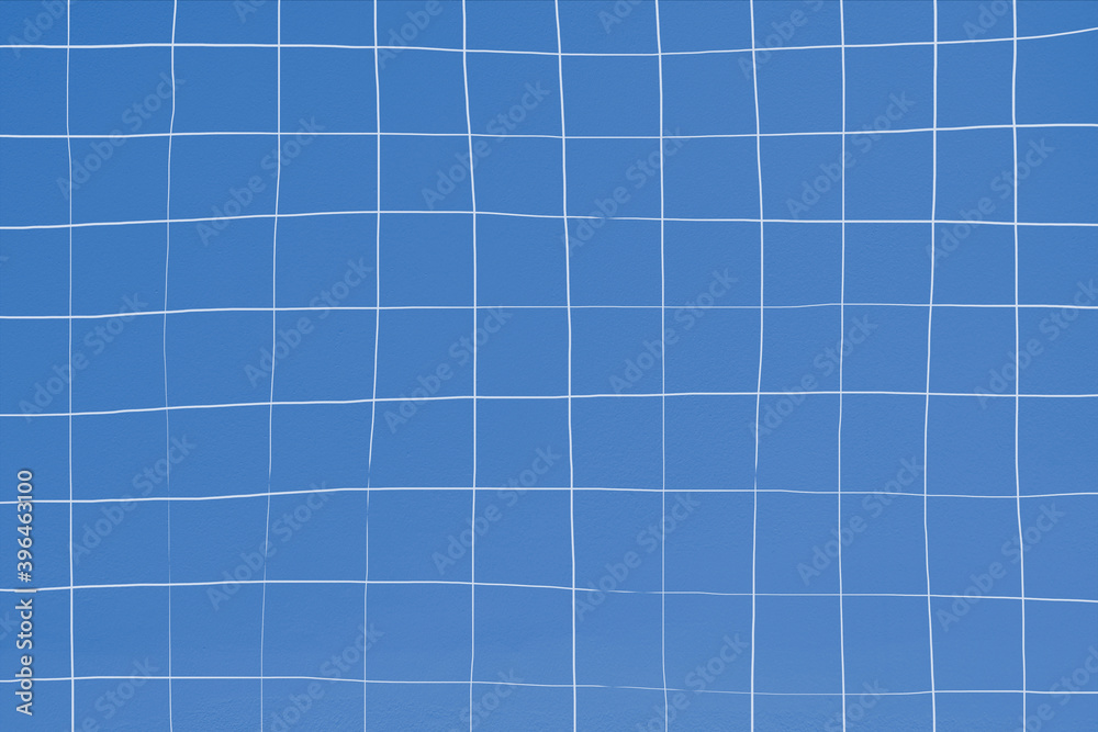 Blue tile wall texture background distorted