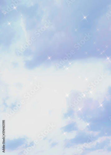 Sparkle cloud light blue dreamy background