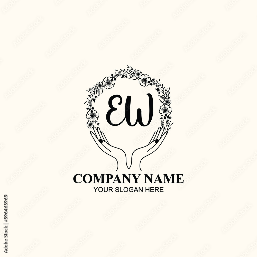 Initial EW Handwriting, Wedding Monogram Logo Design, Modern Minimalistic and Floral templates for Invitation cards Initial EW Handwriting, Wedding Monogram Logo Design, Modern Minimalistic and Floral templates for Invitation cards