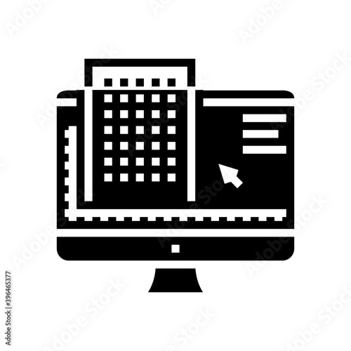 construction engineering glyph icon vector. construction engineering sign. isolated contour symbol black illustration