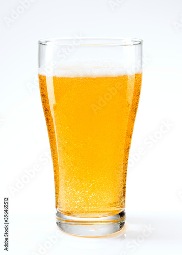 Beer with foam in a beer pint