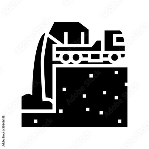 pouring foundation glyph icon vector. pouring foundation sign. isolated contour symbol black illustration