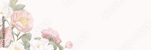 Blank elegant floral banner design