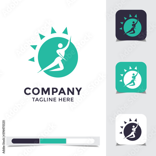 logo vector design of abstract physical fitness. Suitable for your project, business, company, etc.