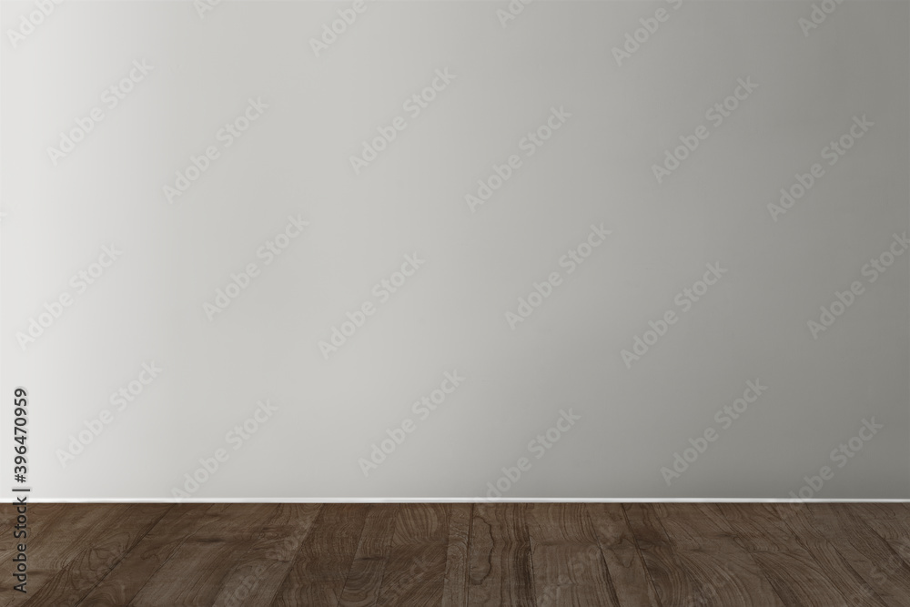 Gray blank concrete wall mockup with a wooden floor Gray blank concrete wall mockup with a wooden floor