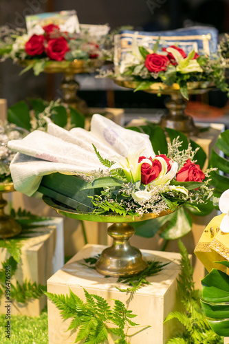 Fotografie a beautiful decoration of a wedding dowry