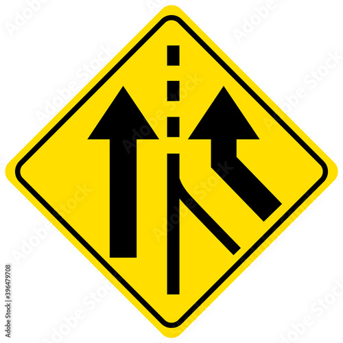 Free Download Yellow traffic warning sign on white background - GFXLoad