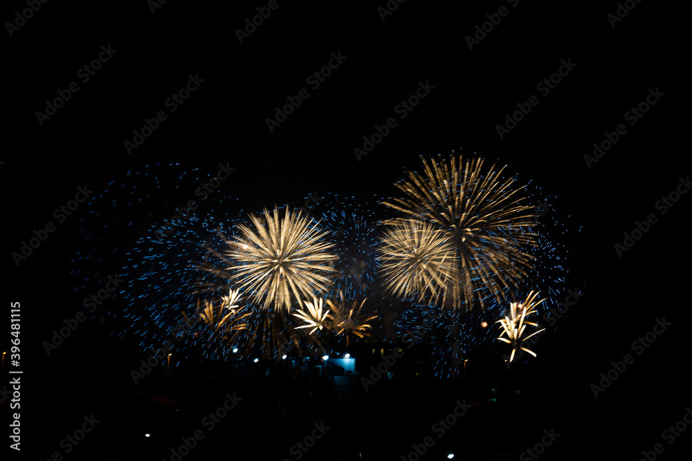 fireworks with bokeh fireworks with bokeh