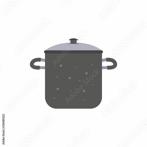 Saucepan flat design style ...