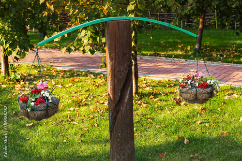 Original rocker with flowers and berries