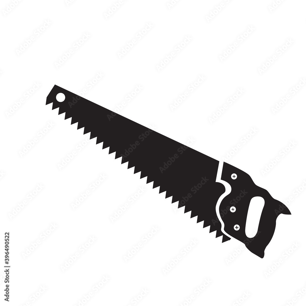 hand saw vector isolated on white background hand saw vector isolated on white background