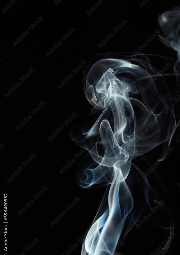 White natural steam smoke effect on solid black background with abstract blur motion wave swirl use for overlay in pollution, vapor cigarette, gas, dry ice, warm hot food, boil water smoke concepts White natural steam smoke effect on solid black background with abstract blur motion wave swirl use for overlay in pollution, vapor cigarette, gas, dry ice, warm hot food, boil water smoke concepts