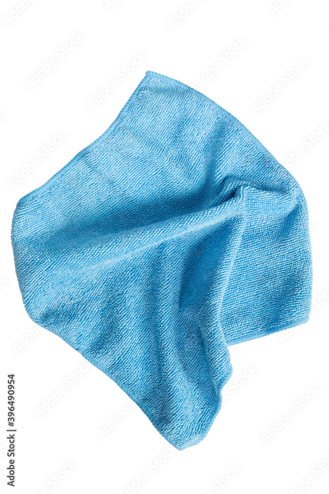Blue towel isolated