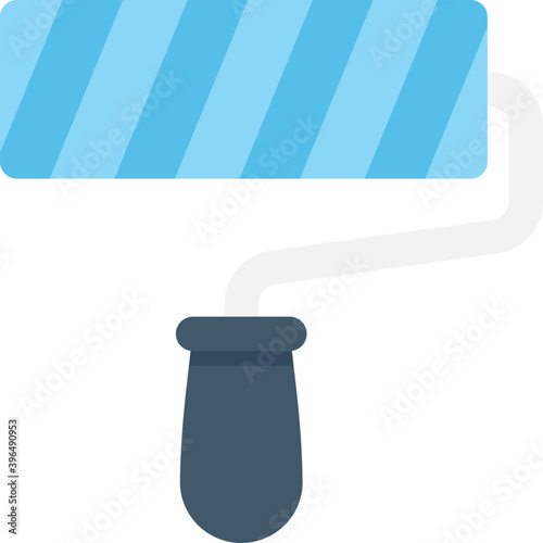 
Paint Roller Flat vector Icon 
