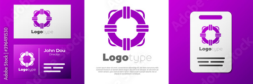 Logotype Lifebuoy icon isolated on white background. Lifebelt symbol. Logo design template element. Vector Illustration.