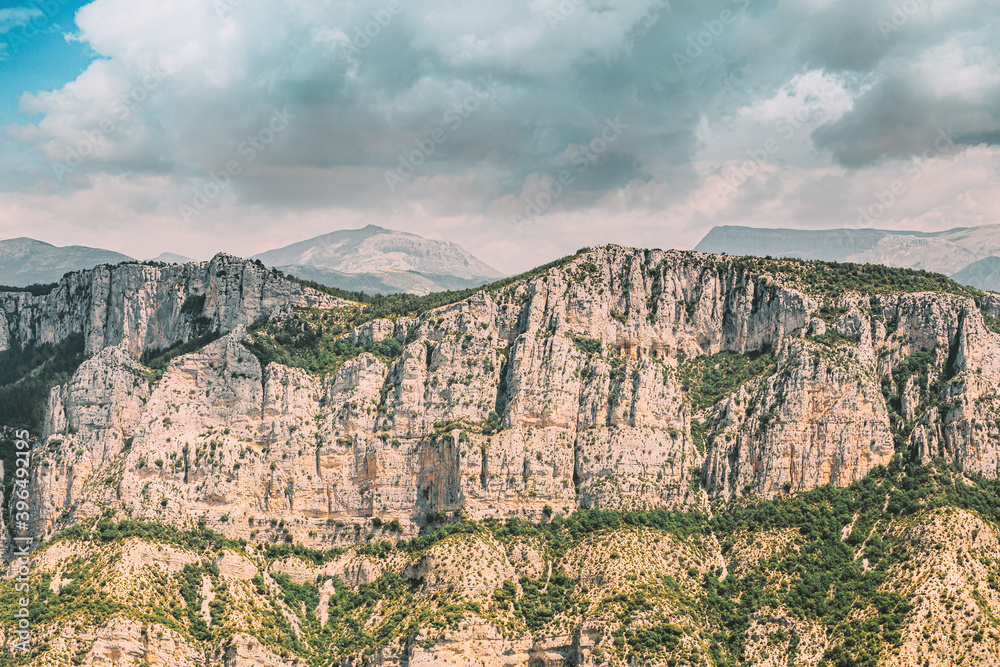 Verdon, France. Rocky landscape of the Gorges Du Verdon in south-eastern France. Provence-Alpes-Cote d'Azur