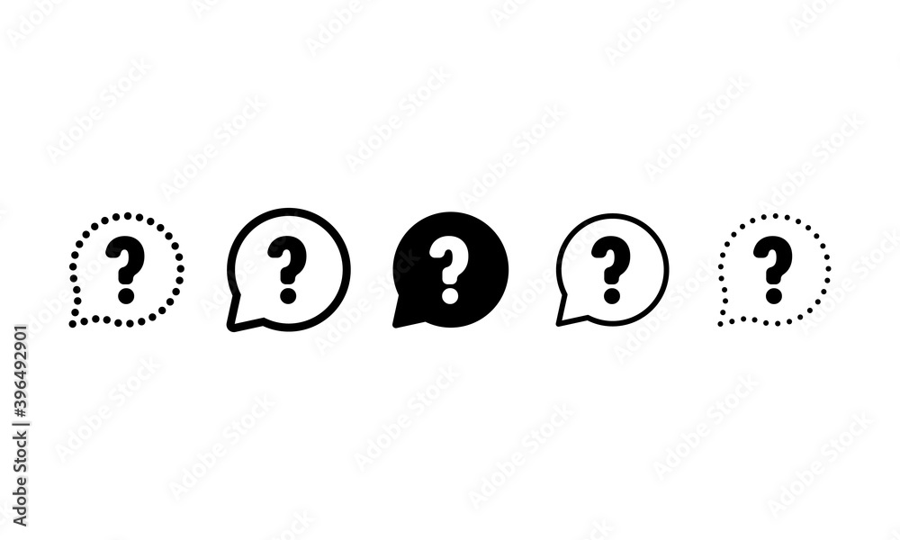 Question mark icon set. Vector on isolated white background. EPS 10 Question mark icon set. Vector on isolated white background. EPS 10