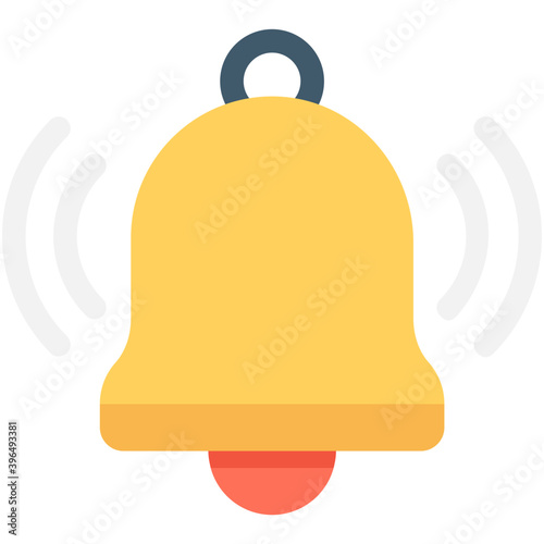  Bell Flat Vector Icon 