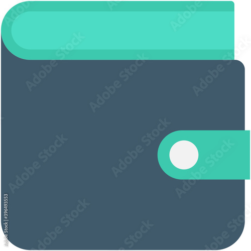  Wallet Flat Vector Icon 