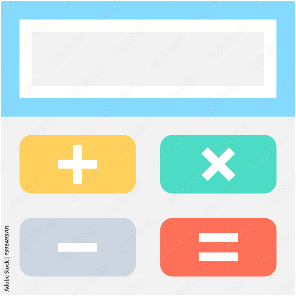 Fototapeta premium Calculator Flat Vector Icon 