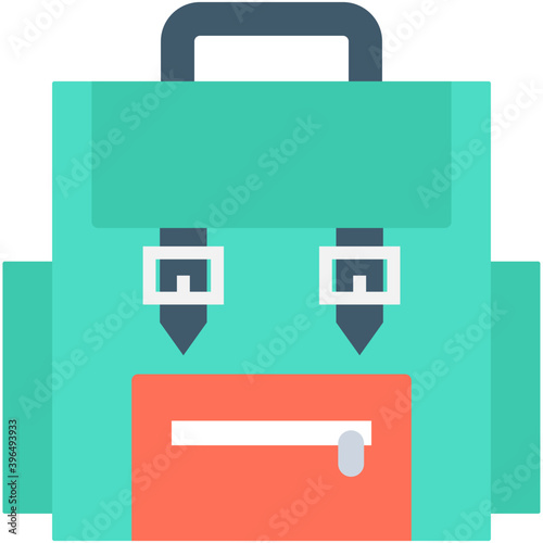 
Backpack Flat Vector Icon
